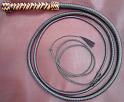 8ft Black 12 plait Custom Classic American Bullwhip with 16 plait Natural Tan and Black Handle A